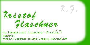 kristof flaschner business card